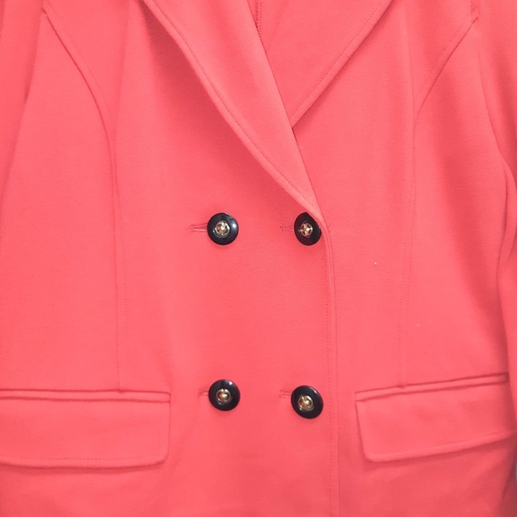 Peck & Peck Red Blazer w/ Black/Gold Buttons 4 - Picture 2 of 4